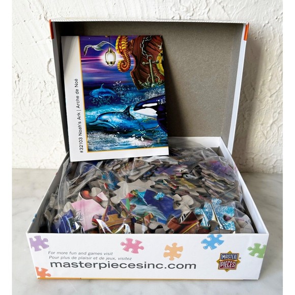 Noah's Ark 300 EZ-Grip Pieces Masterpieces Jigsaw Puzzle w/Poster - Complete - Picture 4 of 7
